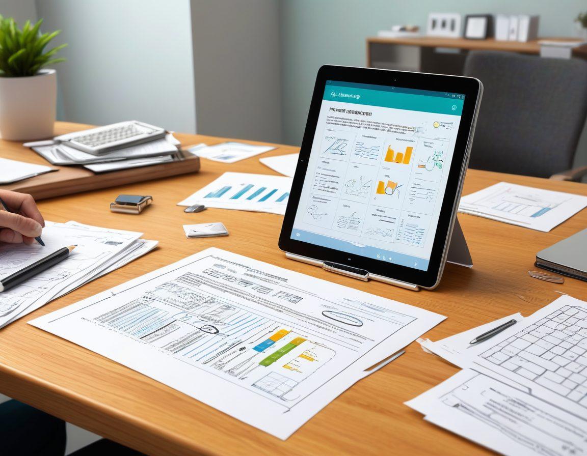 A dynamic scene illustrating the transformation from chaos to organization in the e-insurance landscape. On one side, scribbled papers and frustrated individuals; on the other, a sleek digital interface showcasing customizable insurance options on a tablet. Include contrasting colors to highlight the transition and sophisticated technology elements. super-realistic. vibrant colors. 3D.